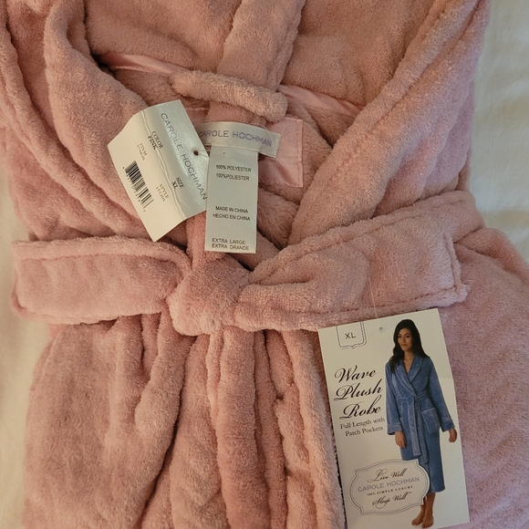 Carole Hochman Plush Robe, size xl, pink - Picture 1 of 1